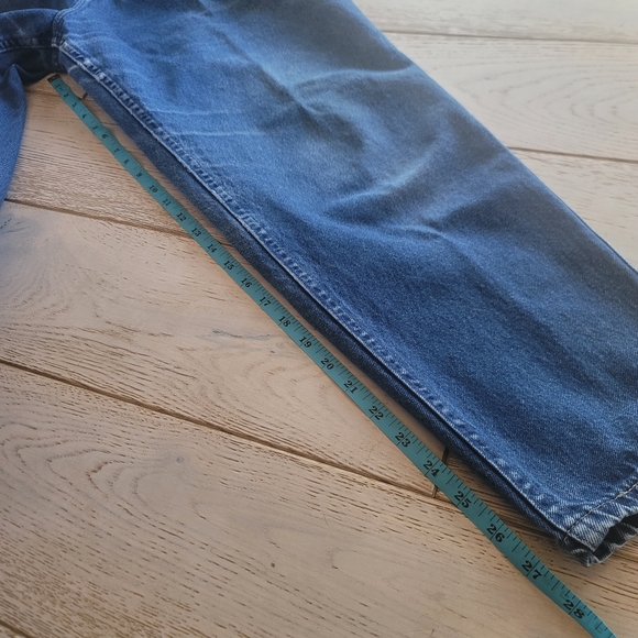 🦋 Vintage 80s LEE high rise pleated drop waist yoke 100% cotton mom jeans - Picture 5 of 7